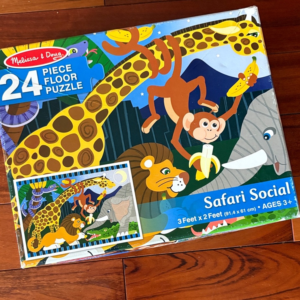 Melissa & Doug Safari Social Puzzle - 24 Piece